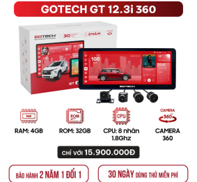 Màn Hình Ô Tô Thông Minh GT 12.3i cam 360