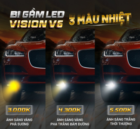 Bi gầm 3 chế độ màu VISION V6