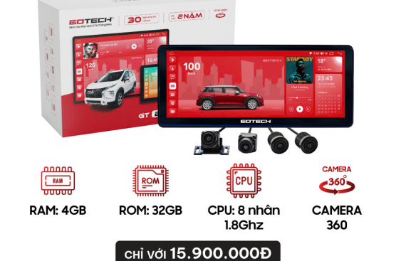 Màn Hình Ô Tô Thông Minh GT 12.3i cam 360