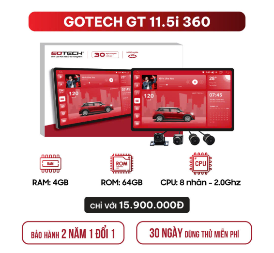 GIẢI PHÁP KHI GẮN MÀN 13.1 INCH CHO XE BỊ CHE CỬA GIÓ ĐIỀU HÒA - GOTECH GT11.5I 360